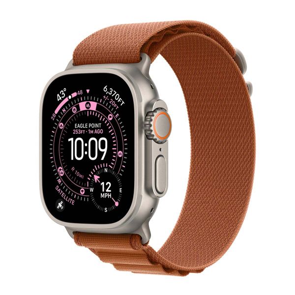 Apple Alpine Loop Armband für  Apple Watch Series 1 - 11 / SE / Ultra (44/45/46/49 mm) - Größe L - Terracotta / Natural Titanium