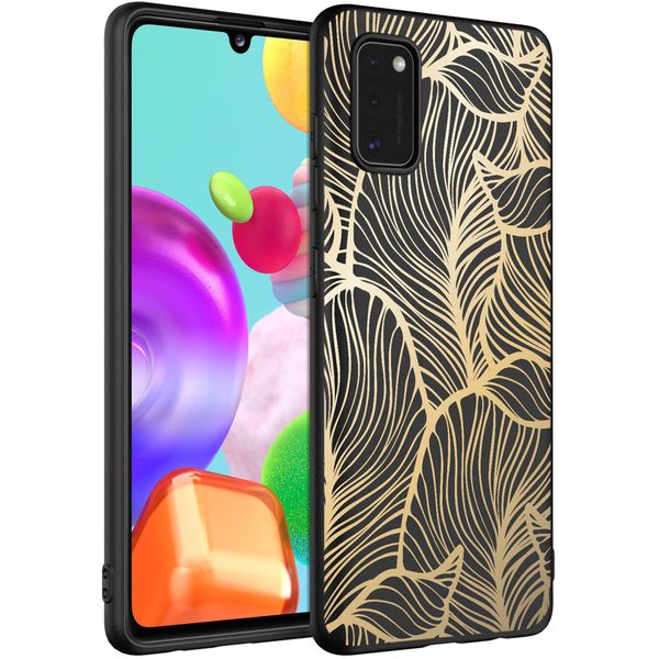 imoshion Design Hülle Samsung Galaxy A41 - Golden Leaves