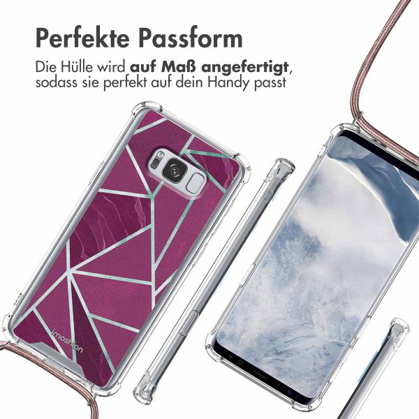 imoshion Design Hülle mit Band Samsung Galaxy S8 - Bordeaux Graphic