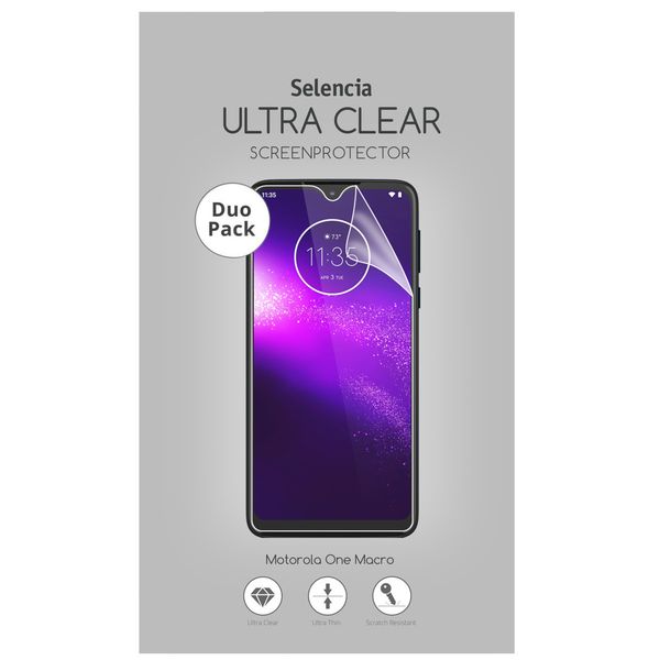 Selencia Duo Pack Screenprotector für das Motorola One Macro