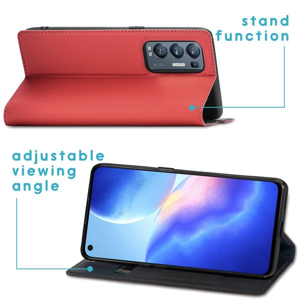 imoshion Slim Folio Klapphülle Oppo Find X3 Neo - Rot