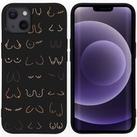 imoshion Design Hülle für das iPhone 13 - Boobs all over - Schwarz