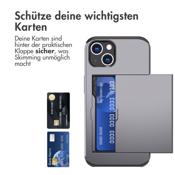 imoshion Backcover mit Kartenfach Apple iPhone 13 - Grau