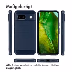 imoshion Brushed Back Cover Google Pixel 8a - Dunkelblau