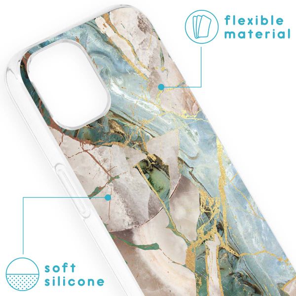 imoshion Design Hülle für das iPhone 13 - Marble - Beige