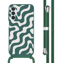 imoshion SilikonHülle design mit Band Samsung Galaxy A15 (5G/4G) - Petrol Green Groovy