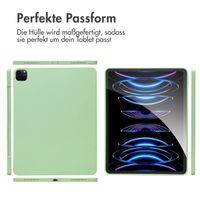 Accezz Liquid Silicone Back Cover mit Stifthalter Apple iPad Pro 12.9 (2022) / Pro 12.9 (2021) / Pro 12.9 (2020) - Hellgrün