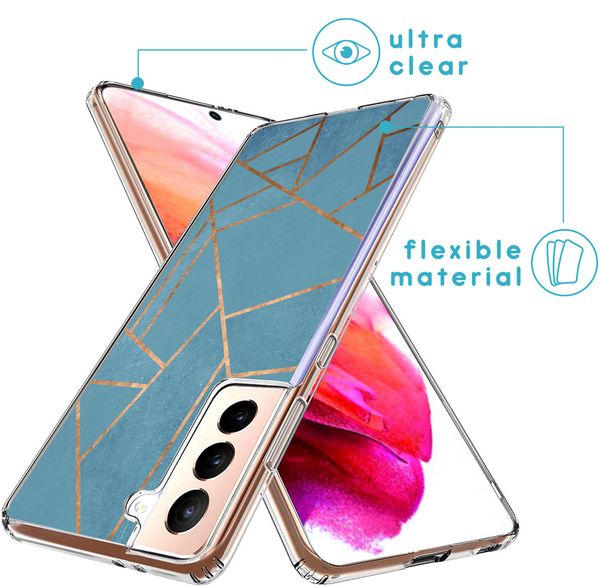 imoshion Design Hülle Samsung Galaxy S21 FE - Blue Graphic