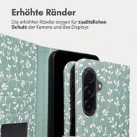 imoshion Design Klapphülle Samsung Galaxy S25 FE - Smoke Green Flowers