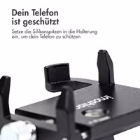 imoshion Handyhalterung für Fahrrad und Motorrad - Aluminium - Leicht - Verstellbar - Schwarz