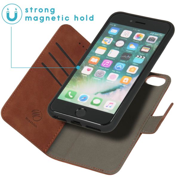 imoshion Entfernbare 2-1 Luxus Klapphülle Apple iPhone SE (2020/2022) / 8 / 7 - Braun