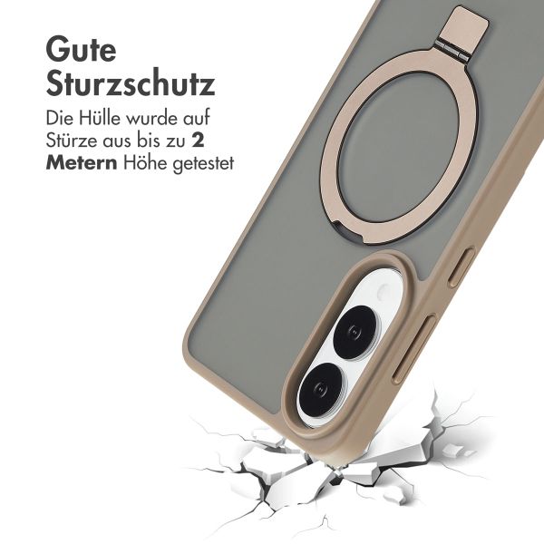 Accezz Ring Stand Backcover mit MagSafe Samsung Galaxy S25 Edge - Braun