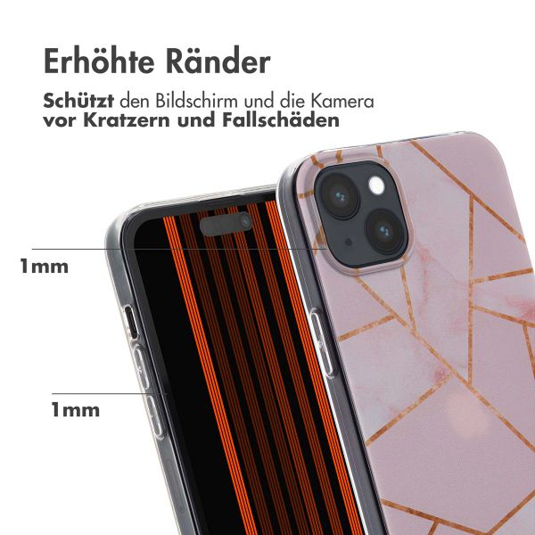 imoshion Design Hülle für das iPhone 15 Plus - Pink Graphic