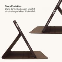 Selencia Croco Klaphülle Apple iPad 11 (2025) 11 Zoll A16 / iPad 10 (2022) 10.9 Zoll - Choco Brown