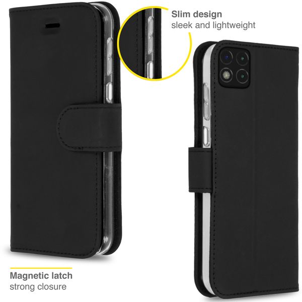Accezz Wallet TPU Klapphülle Xiaomi Redmi 9C - Schwarz