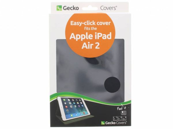 Gecko Covers EasyClick Klapphülle für das iPad Air 2 (2014) - Schwarz