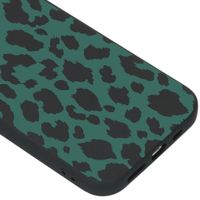 imoshion Design Hülle iPhone 12 (Pro) - Leopard - Grün / Schwarz