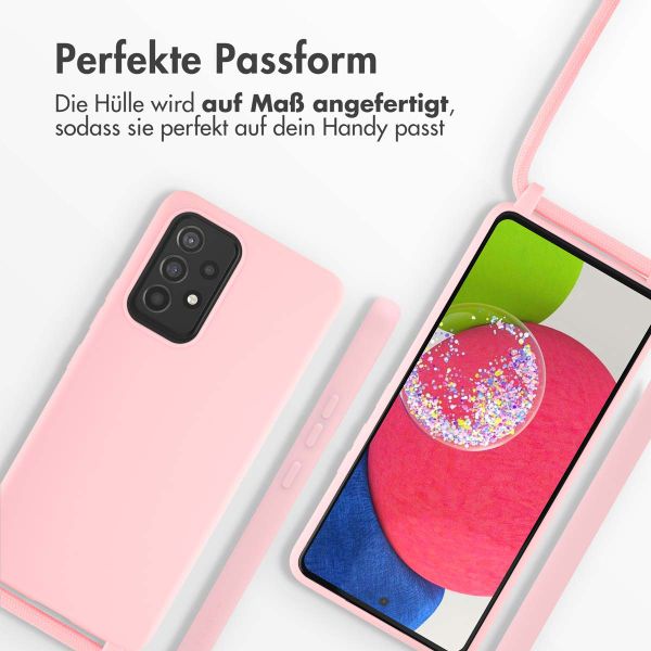 imoshion Silikonhülle mit Band für das Samsung Galaxy A53 - Rosa