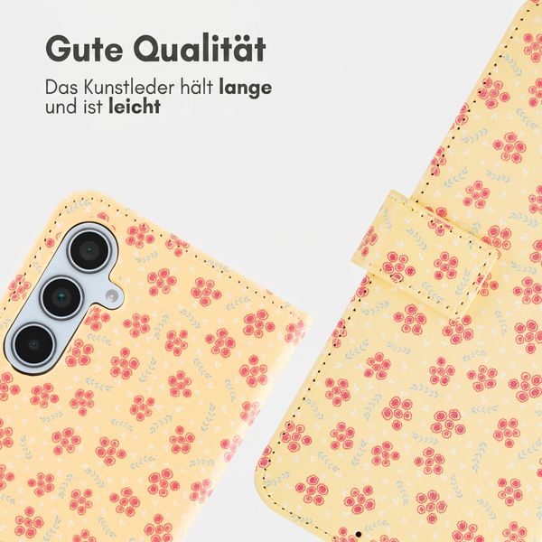 imoshion Design Klapphülle Samsung Galaxy A35 - Sunny Yellow Petite Flowers