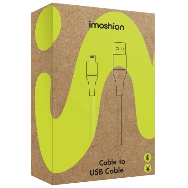 imoshion ﻿Lightning- auf USB-Kabel – nicht MFi-zertifiziert – Geflochtenes Gewebe – 0,25 m – Weiß