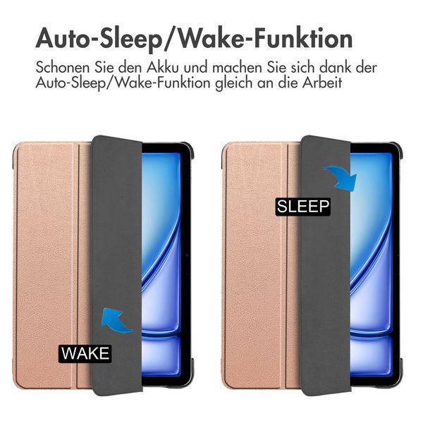 imoshion Trifold Klapphülle Apple iPad Air 13 Zoll (2025) M3 / (2024) M2 - Rosé gold