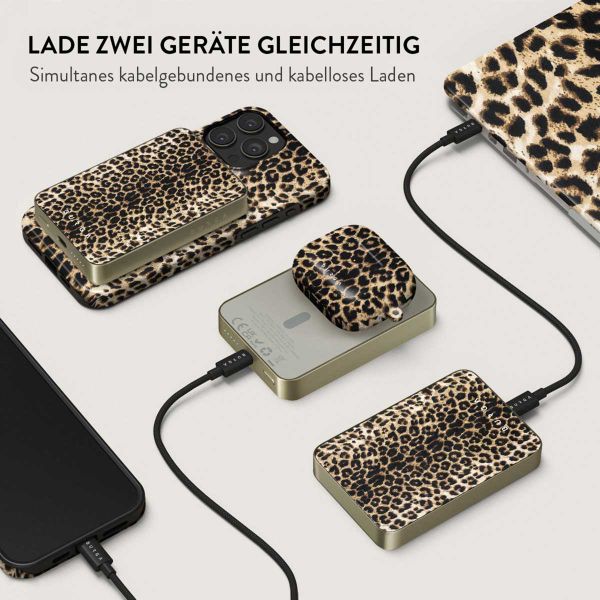 Burga Magnetische Powerbank 5.000 mAh - Geeignet für MagSafe und Qi2 - Player / Gold