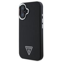 Guess Grained Triangle Case MagSafe für das iPhone 16 - Black