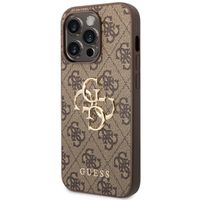 Guess 4G Metal Logo Back Cover Apple iPhone 14 Pro Max - Braun