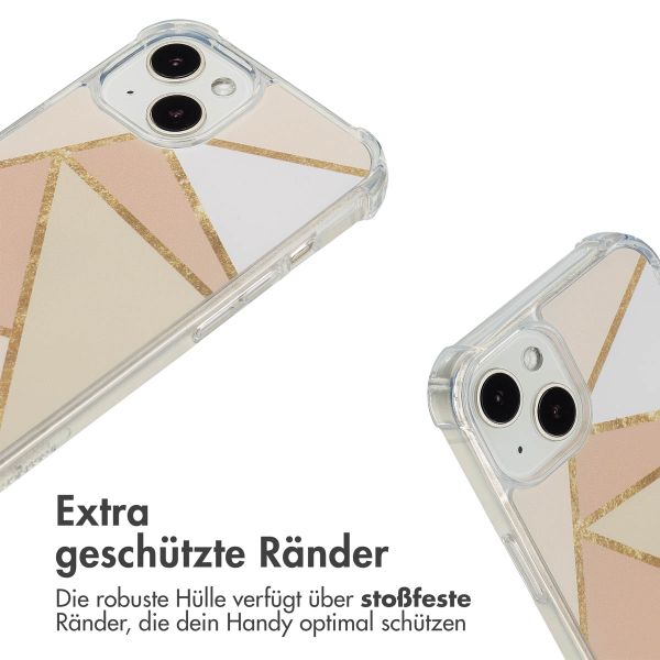 imoshion Design Hülle mit Band Apple iPhone 13 - Beige Graphic