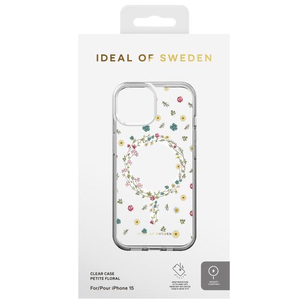iDeal of Sweden Clear Case MagSafe Apple iPhone 13 / 14 / 15 / 16e - Petite Floral