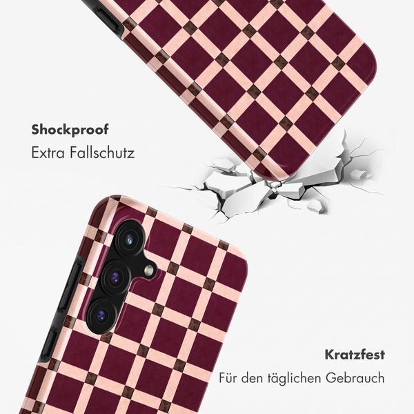 Selencia Vivid Back Cover Samsung Galaxy S25 FE - Check This Burgundy