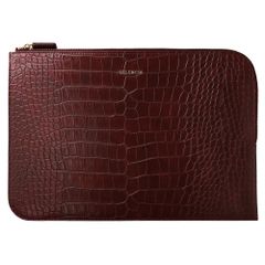 Selencia Croco Laptop Hülle 13 Zoll - Laptop Sleeve - Burgundy