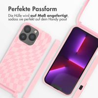 imoshion Silikonhülle design mit Band für das iPhone 13 Pro - Retro Pink