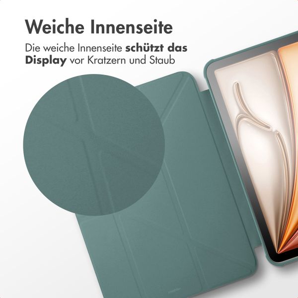 imoshion Origami Klapphülle iPad Air 13 Zoll (2025) M3 / (2024) M2 - Dunkelgrün