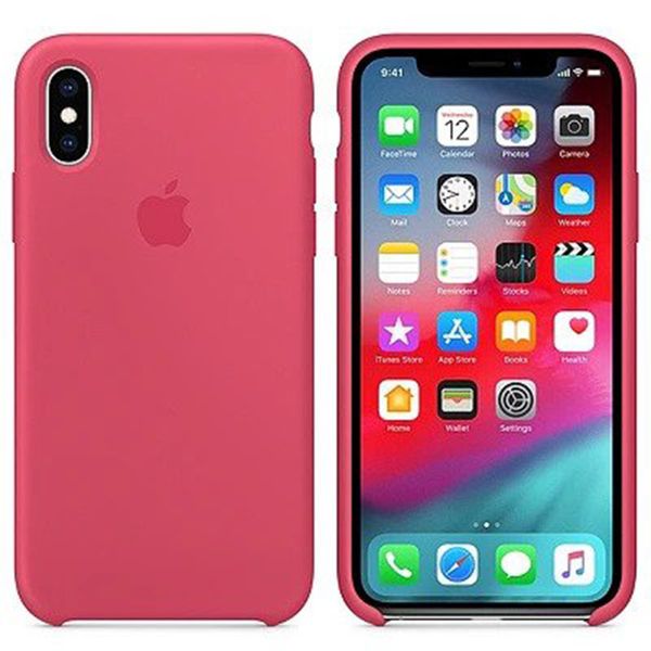 Apple Silikon-Case Hibiscus für das iPhone Xs / X