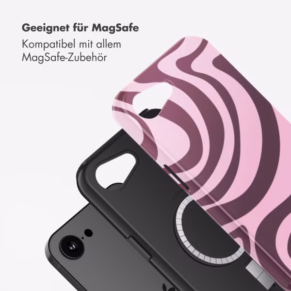 Selencia Vivid Rückabdeckung mit MagSafe Apple iPhone 16e - Wavy Swirl Pink Plum