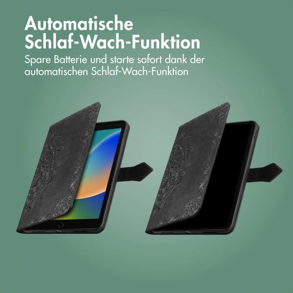 imoshion Mandala Klapphülle Apple iPad 6 (2018) 9.7 Zoll / iPad 5 (2017) 9.7 Zoll / Air 2 (2014)/Air 1 (2013) - Schwarz