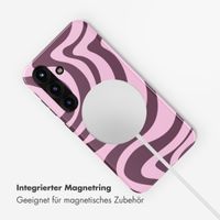 Selencia Vivid Rückabdeckung mit MagSafe Samsung Galaxy S25 - Wavy Swirl Pink Plum
