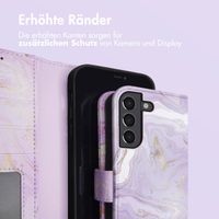 imoshion Design Klapphülle für das Samsung Galaxy S21 FE - Purple Marble