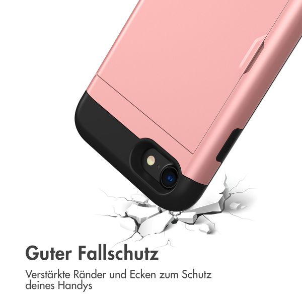 imoshion Backcover mit Kartenfach für das iPhone SE (2022 / 2020) / 8 / 7 - Rose Gold