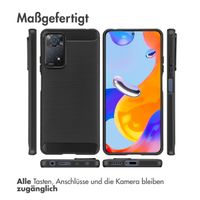 imoshion Brushed Back Cover Xiaomi Redmi Note 11 Pro - Schwarz