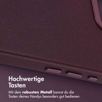 Accezz MagSafe Leather Backcover Apple iPhone 16e - Heath Purple