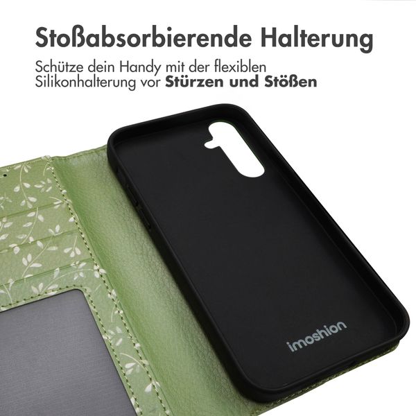 imoshion Design Klapphülle Samsung Galaxy A25 (5G) - Green Flowers