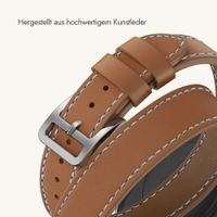 Selencia Élan Double strap Armband für Apple Watch | 38/40/41/42 mm - Hellbraun