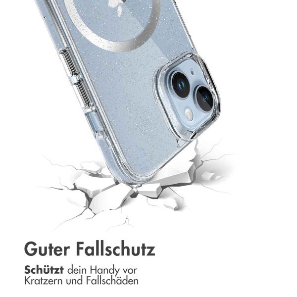 imoshion Glitzer Back Cover mit MagSafe für das iPhone 14 - Silber