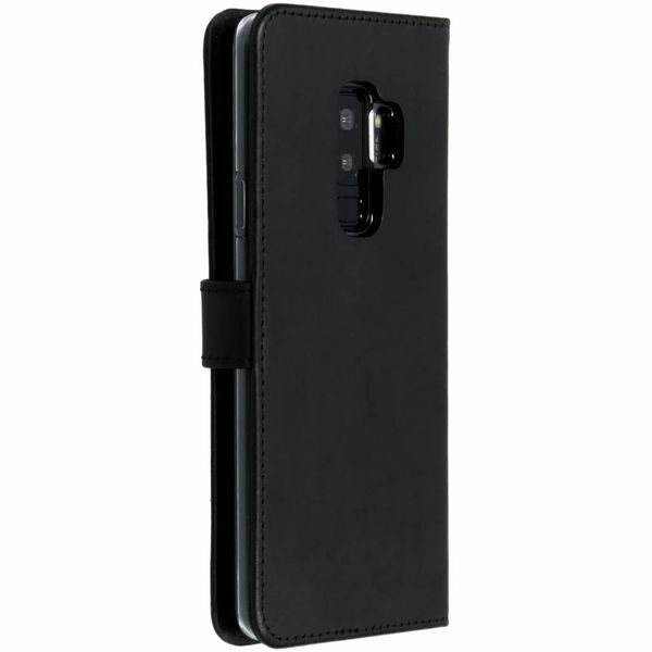 Selencia Echtleder Klapphülle Samsung Galaxy S9 Plus - Schwarz