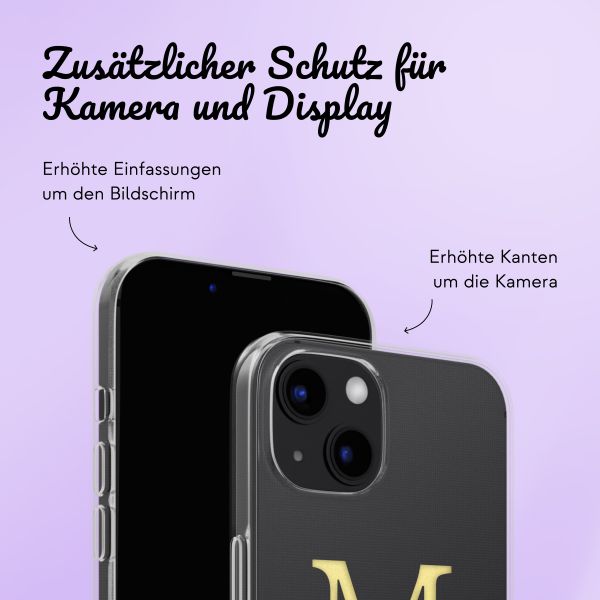 Personalisierte Hülle mit Buchstaben iPhone 12 (Pro) - Transparent