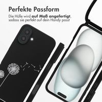 imoshion SilikonHülle design mit Band iPhone 16 Plus - Dandelion Black