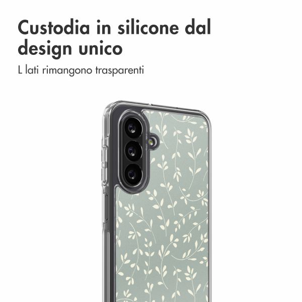 imoshion Design Hülle Samsung Galaxy A26 - Smoke Green Flowers