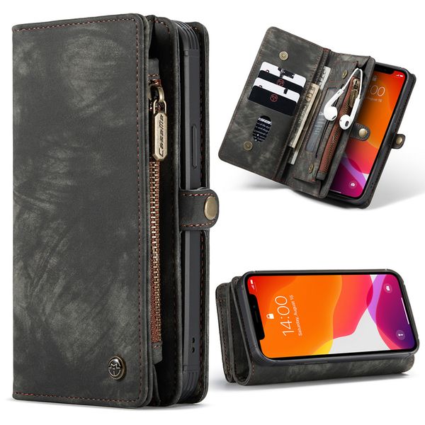 CaseMe Luxuriöse 2-in-1-Portemonnaie-Klapphülle Leder iPhone 12 Mini